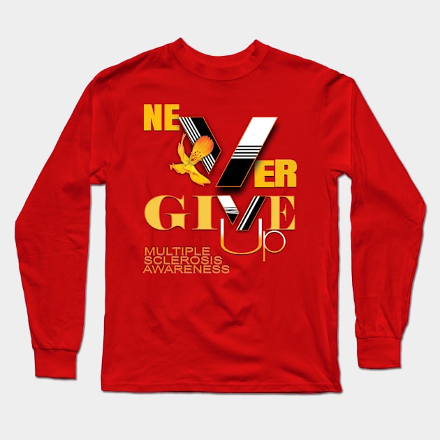 Multiple Sclerosis Awareness. Long Sleeve T-Shirt by TeeText